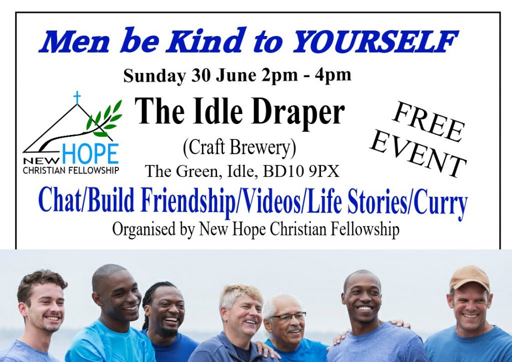 Flyer for Men Be Kind to Yourself event